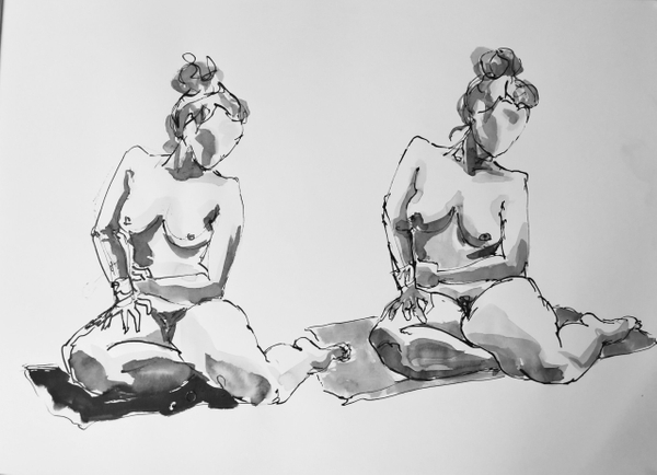 Atelier de dessin avec modèle vivant