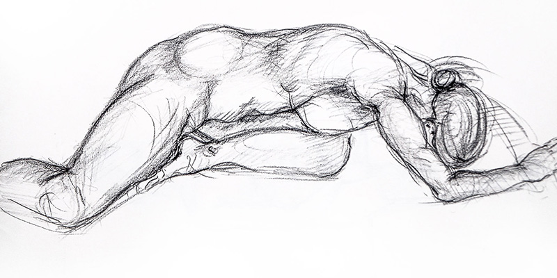 Atelier de dessin avec modèle vivant
