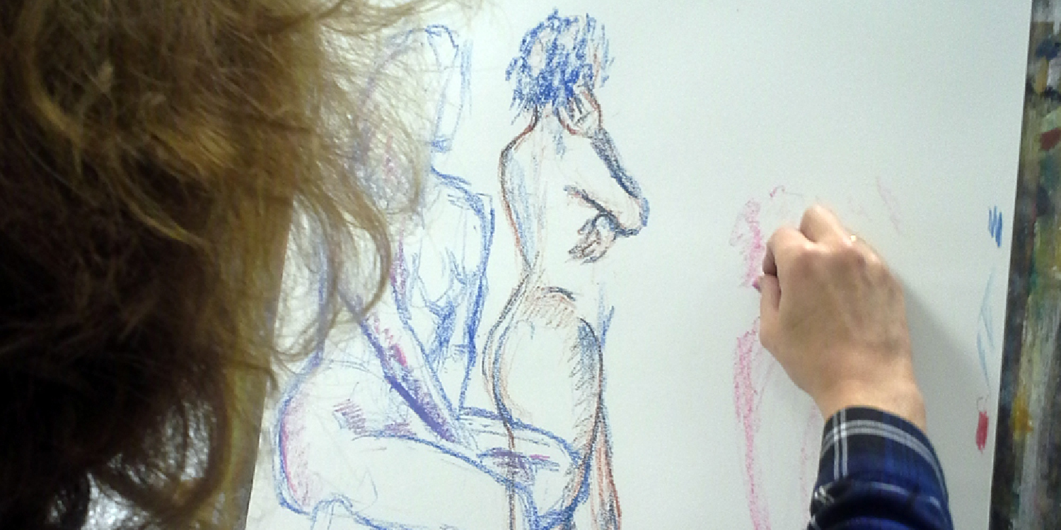 Atelier de dessin avec modele vivant